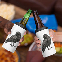 Curious Raven Crow 4 in 1 Can Cooler Tumbler Vintage Dark Academia Gothic Black Bird Graphic