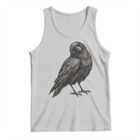 Curious Raven Crow Tank Top Vintage Dark Academia Gothic Black Bird Graphic