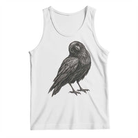 Curious Raven Crow Tank Top Vintage Dark Academia Gothic Black Bird Graphic