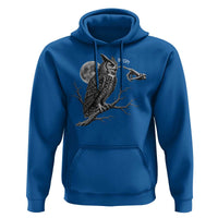 Skeleton Hand Boop Owl Hoodie Funny Spooky Halloween Moon Graphic