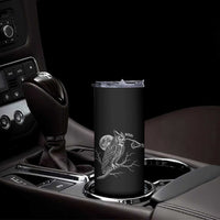 Skeleton Hand Boop Owl Skinny Tumbler Funny Spooky Halloween Moon Graphic