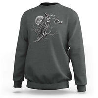 Skeleton Hand Boop Owl Sweatshirt Funny Spooky Halloween Moon Graphic