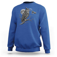 Skeleton Hand Boop Owl Sweatshirt Funny Spooky Halloween Moon Graphic