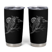Skeleton Hand Boop Owl Tumbler Cup Funny Spooky Halloween Moon Graphic