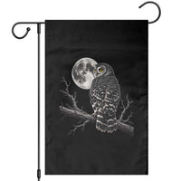 Owl Full Moon Graphic Garden Flag Vintage Dark Academia Bird