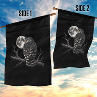 Owl Full Moon Graphic Garden Flag Vintage Dark Academia Bird