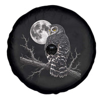 Owl Full Moon Graphic Spare Tire Cover Vintage Dark Academia Bird