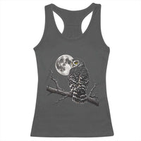Owl Full Moon Graphic Racerback Tank Top Vintage Dark Academia Bird