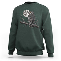 Owl Full Moon Graphic Sweatshirt Vintage Dark Academia Bird
