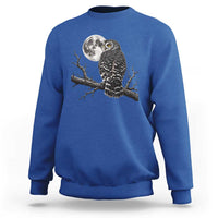 Owl Full Moon Graphic Sweatshirt Vintage Dark Academia Bird