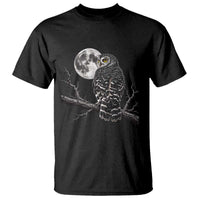 Owl Full Moon Graphic T Shirt Vintage Dark Academia Bird