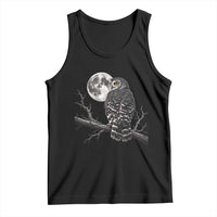 Owl Full Moon Graphic Tank Top Vintage Dark Academia Bird