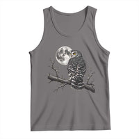 Owl Full Moon Graphic Tank Top Vintage Dark Academia Bird