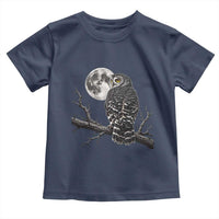 Owl Full Moon Graphic Toddler T Shirt Vintage Dark Academia Bird