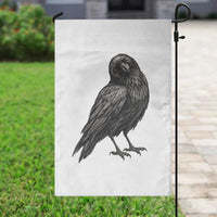 Winking Raven Crow Garden Flag Vintage Dark Academia Funny Bird Graphic