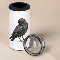 Winking Raven Crow 4 in 1 Can Cooler Tumbler Vintage Dark Academia Funny Bird Graphic