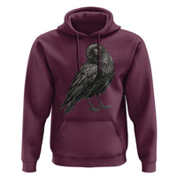 Winking Raven Crow Hoodie Vintage Dark Academia Funny Bird Graphic
