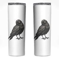 Winking Raven Crow Skinny Tumbler Vintage Dark Academia Funny Bird Graphic