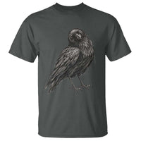 Winking Raven Crow T Shirt Vintage Dark Academia Funny Bird Graphic