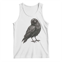 Winking Raven Crow Tank Top Vintage Dark Academia Funny Bird Graphic