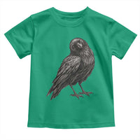 Winking Raven Crow Toddler T Shirt Vintage Dark Academia Funny Bird Graphic