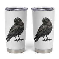 Winking Raven Crow Tumbler Cup Vintage Dark Academia Funny Bird Graphic