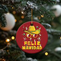 Mexico Xmas Christmas Ornament Feliz Navidad Sombrero - Wonder Print Shop