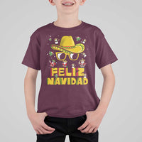 Mexico Christmas T Shirt For Kid Feliz Navidad Sombrero - Wonder Print Shop