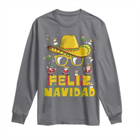Mexico Christmas Long Sleeve Shirt Feliz Navidad Sombrero