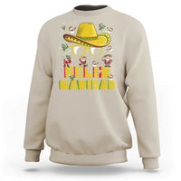 Mexico Christmas Sweatshirt Feliz Navidad Sombrero - Wonder Print Shop