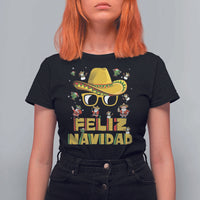 Mexico Christmas T Shirt For Women Feliz Navidad Sombrero - Wonder Print Shop