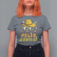 Mexico Christmas T Shirt For Women Feliz Navidad Sombrero - Wonder Print Shop