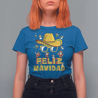 Mexico Christmas T Shirt For Women Feliz Navidad Sombrero - Wonder Print Shop