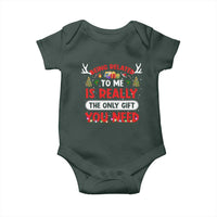 Funny Christmas Baby Onesie Being Related To Me Is Really The Only Gift You Need Xmas Lights