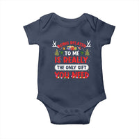 Funny Christmas Baby Onesie Being Related To Me Is Really The Only Gift You Need Xmas Lights