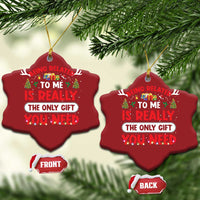 Funny Christmas Ornament Being Related To Me Is Really The Only Gift You Need Xmas Lights - Wonder Print Shop