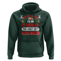 Funny Christmas Hoodie Being Related To Me Is Really The Only Gift You Need Xmas Lights