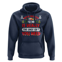 Funny Christmas Hoodie Being Related To Me Is Really The Only Gift You Need Xmas Lights