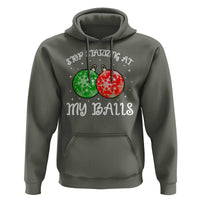 Funny Christmas Hoodie Stop Staring At My Balls Funny Dirty Christmas Adult Humor
