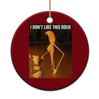 Marcus The Worm Christmas Ceramic Ornament I Don't Like This Rock Funny Meme - Wonder Print Shop