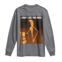 Marcus The Worm Christmas Long Sleeve Shirt I Don't Like This Rock Funny Meme - Wonder Print Shop