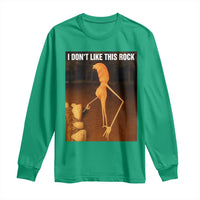 Marcus The Worm Christmas Long Sleeve Shirt I Don't Like This Rock Funny Meme - Wonder Print Shop