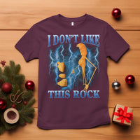 Funny Christmas Marcus The Worm T Shirt I Don't Like This Rock Brain Rot - Wonder Print Shop
