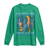 Funny Christmas Marcus The Worm Long Sleeve Shirt I Don't Like This Rock Brain Rot - Wonder Print Shop