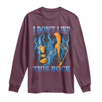 Funny Christmas Marcus The Worm Long Sleeve Shirt I Don't Like This Rock Brain Rot - Wonder Print Shop