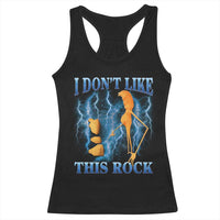 Funny Christmas Marcus The Worm Racerback Tank Top I Don't Like This Rock Brain Rot - Wonder Print Shop