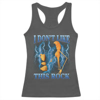Funny Christmas Marcus The Worm Racerback Tank Top I Don't Like This Rock Brain Rot - Wonder Print Shop