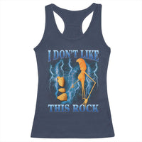Funny Christmas Marcus The Worm Racerback Tank Top I Don't Like This Rock Brain Rot - Wonder Print Shop