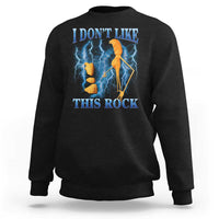 Funny Christmas Marcus The Worm Sweatshirt I Don't Like This Rock Brain Rot - Wonder Print Shop