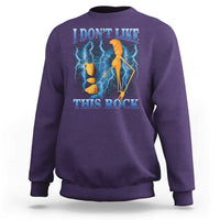 Funny Christmas Marcus The Worm Sweatshirt I Don't Like This Rock Brain Rot - Wonder Print Shop